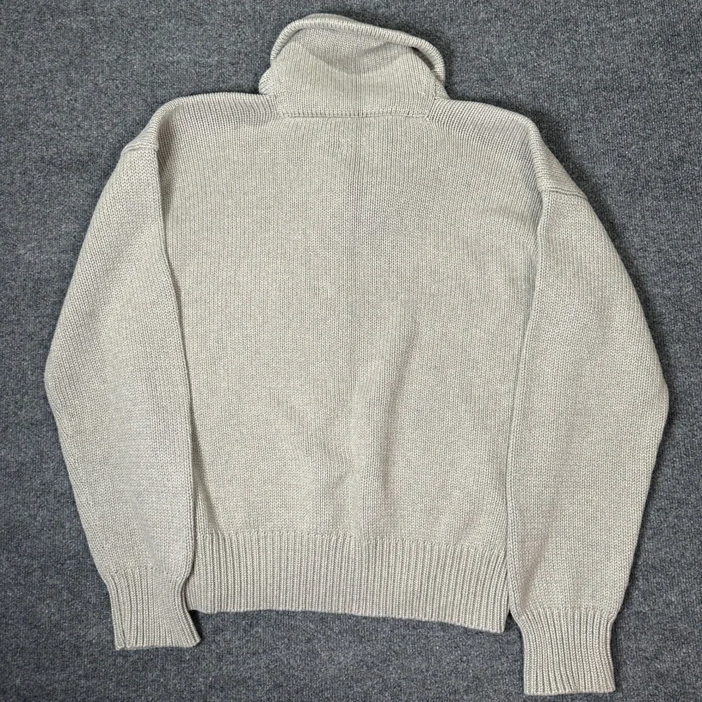 Polo Ralph Lauren Men's Size XXL Shawl Collar Sweater Cotton Shaker Knit Gray